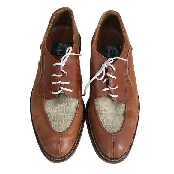 Vintage CABLE & Co Shoes Mens Oxfords Brown Leather main image 5